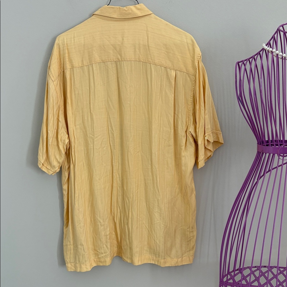 Cubavera Yellow Shirt with Palm Accents - Picture 6 of 6
